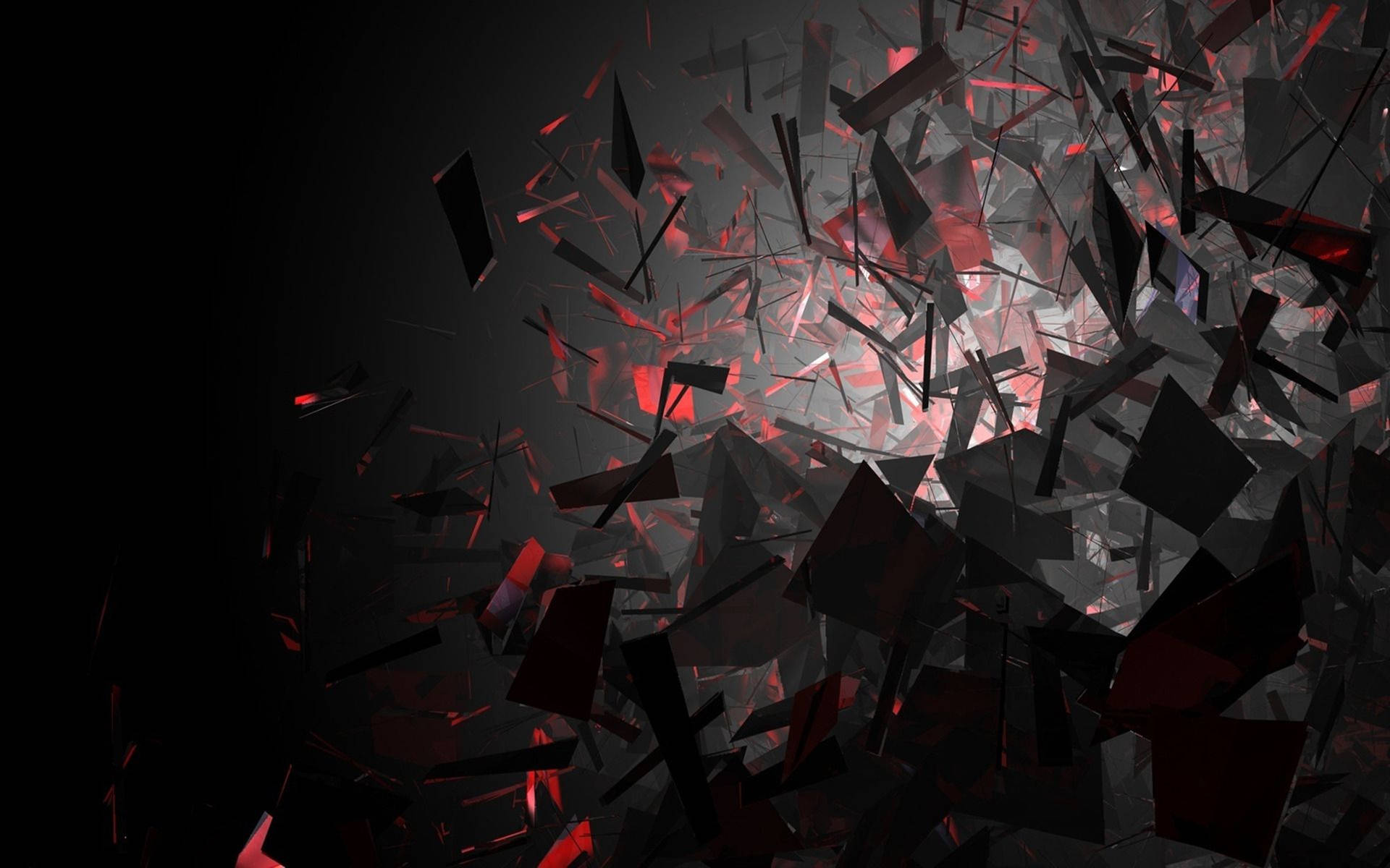 4k Ultra Hd Black Shards Abstract Background