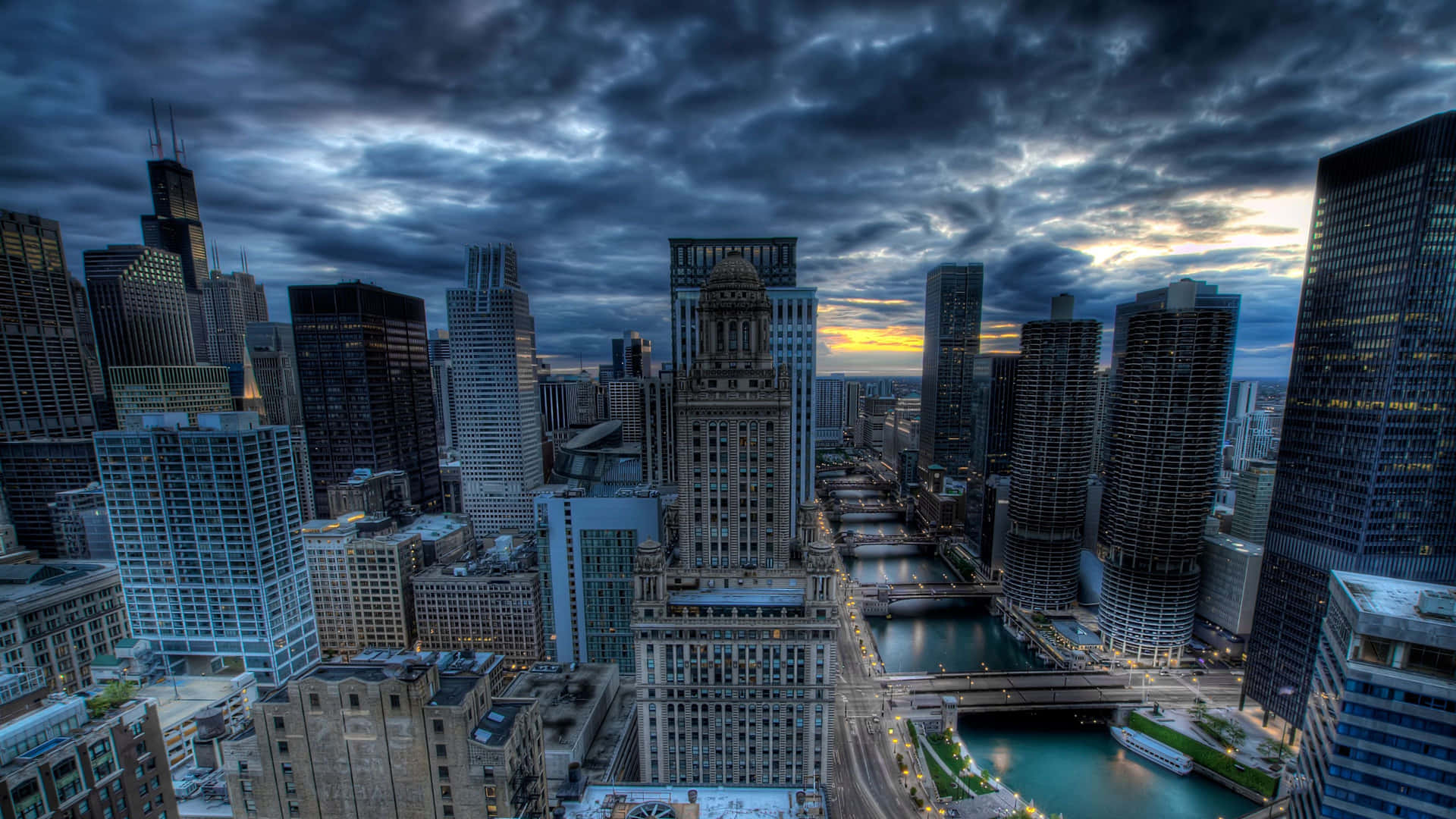 4k Ultra Hd Chicago Buildings Background