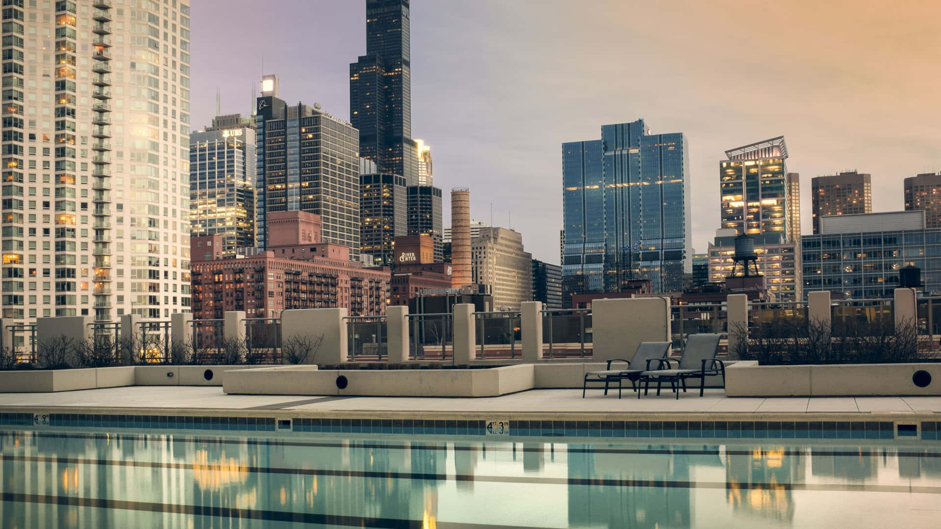 4k Ultra Hd Chicago City Background