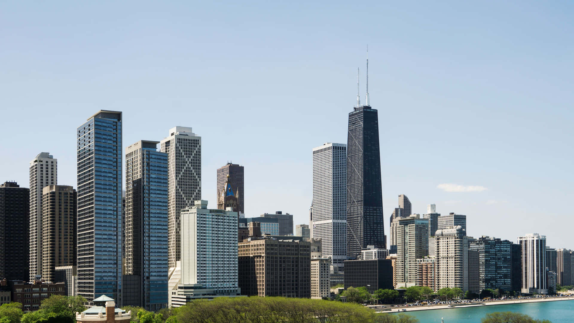 4k Ultra Hd Chicago City Center Background