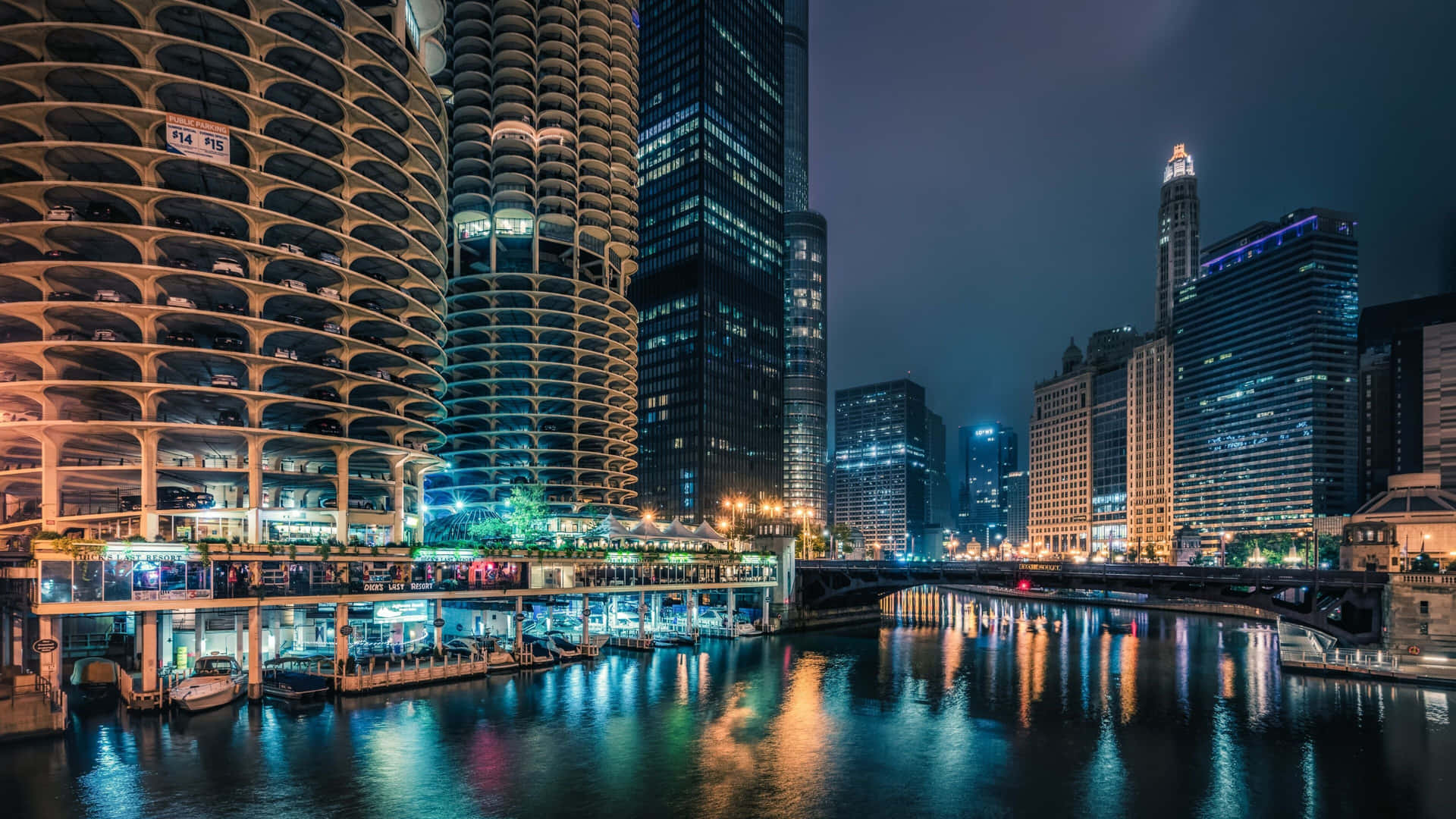 4k Ultra Hd Chicago Neon Lights Background