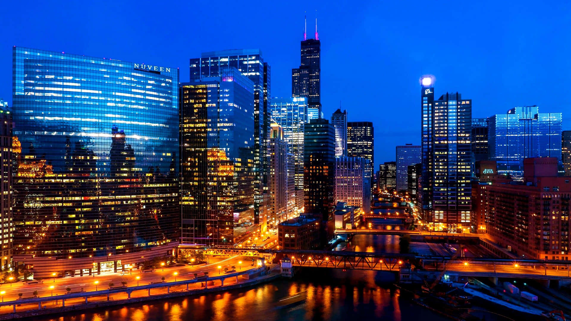 4k Ultra Hd Chicago Skyscrapers Background