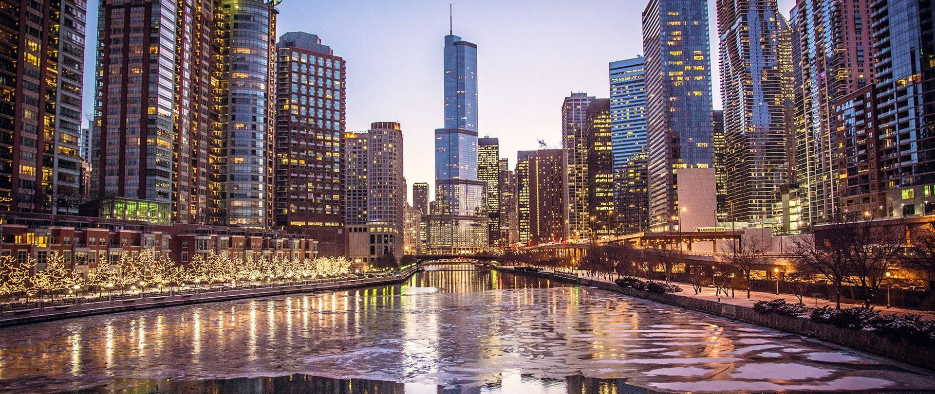 4k Ultra Hd City Of Chicago River Background