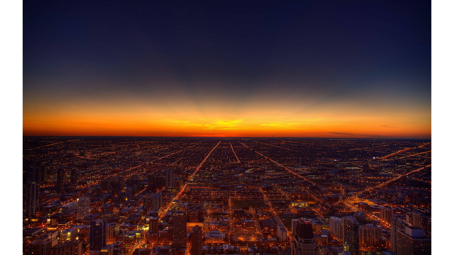 4k Ultra Hd City Of Chicago Sunset Background