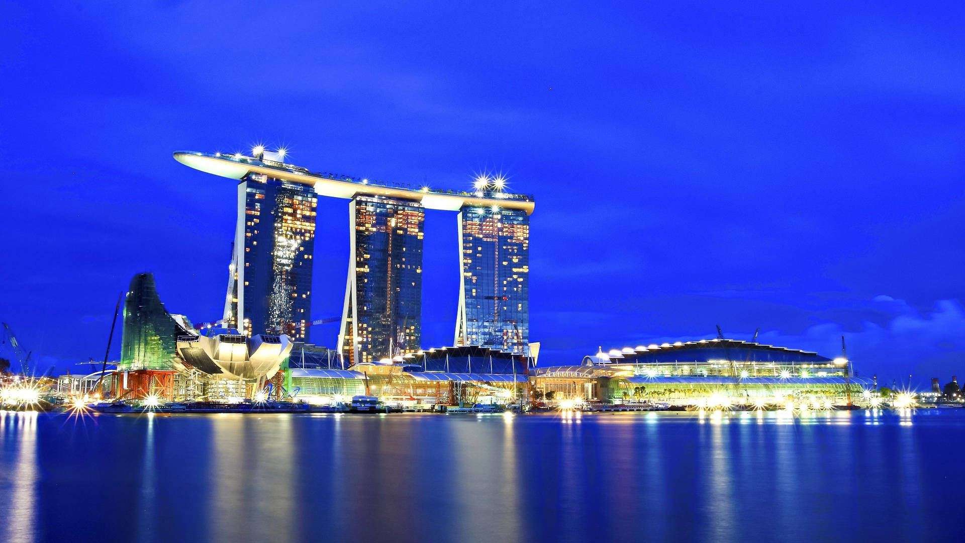 4k Ultra Hd City Singapore Marina Bay Sands Background