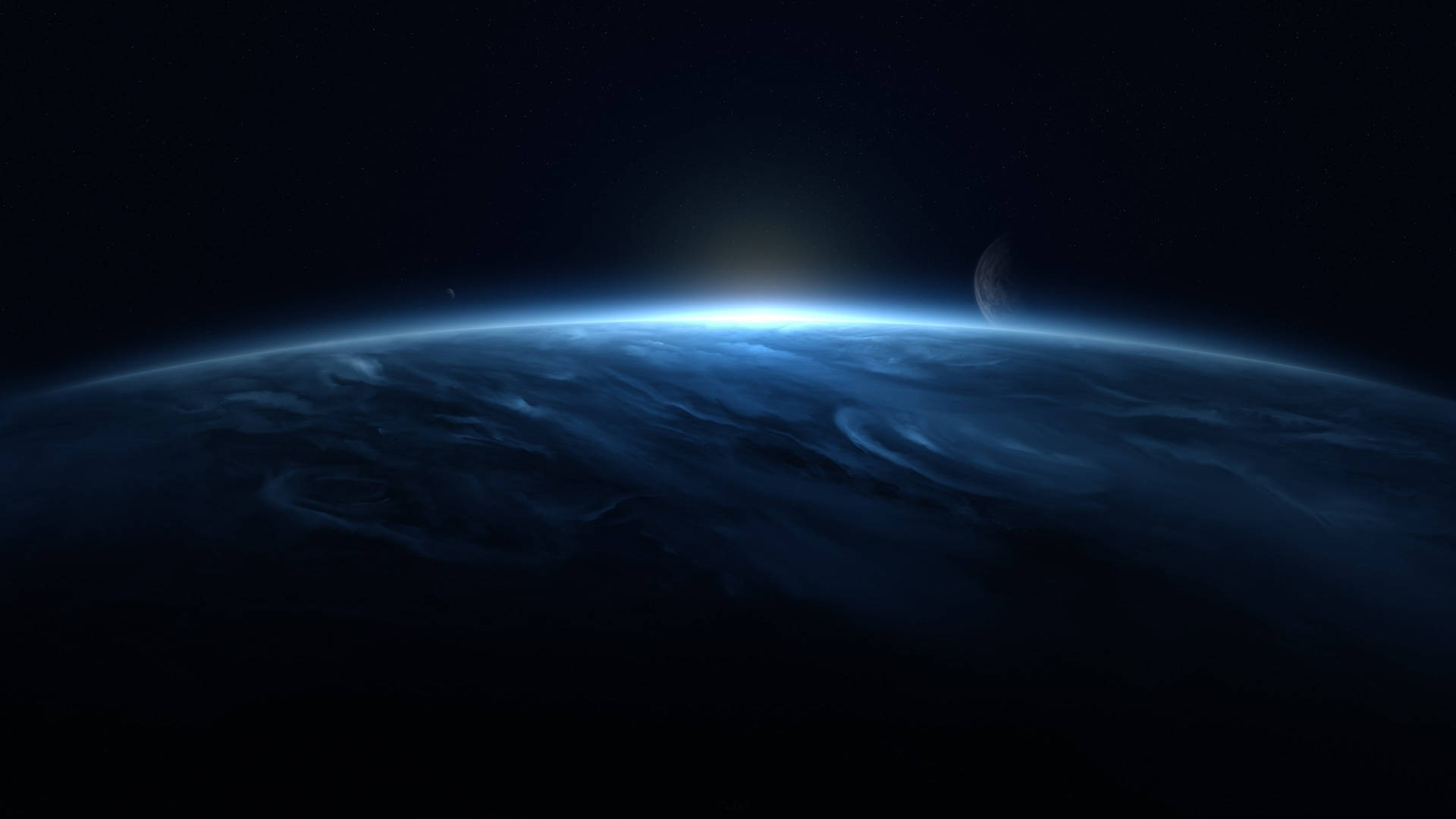 4k Ultra Hd Dark Planetary Horizon Background