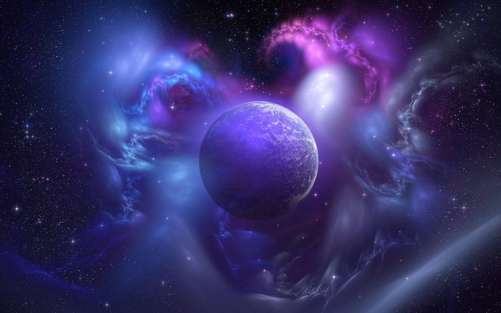 4k Ultra Hd Galaxy Purple Planet Background