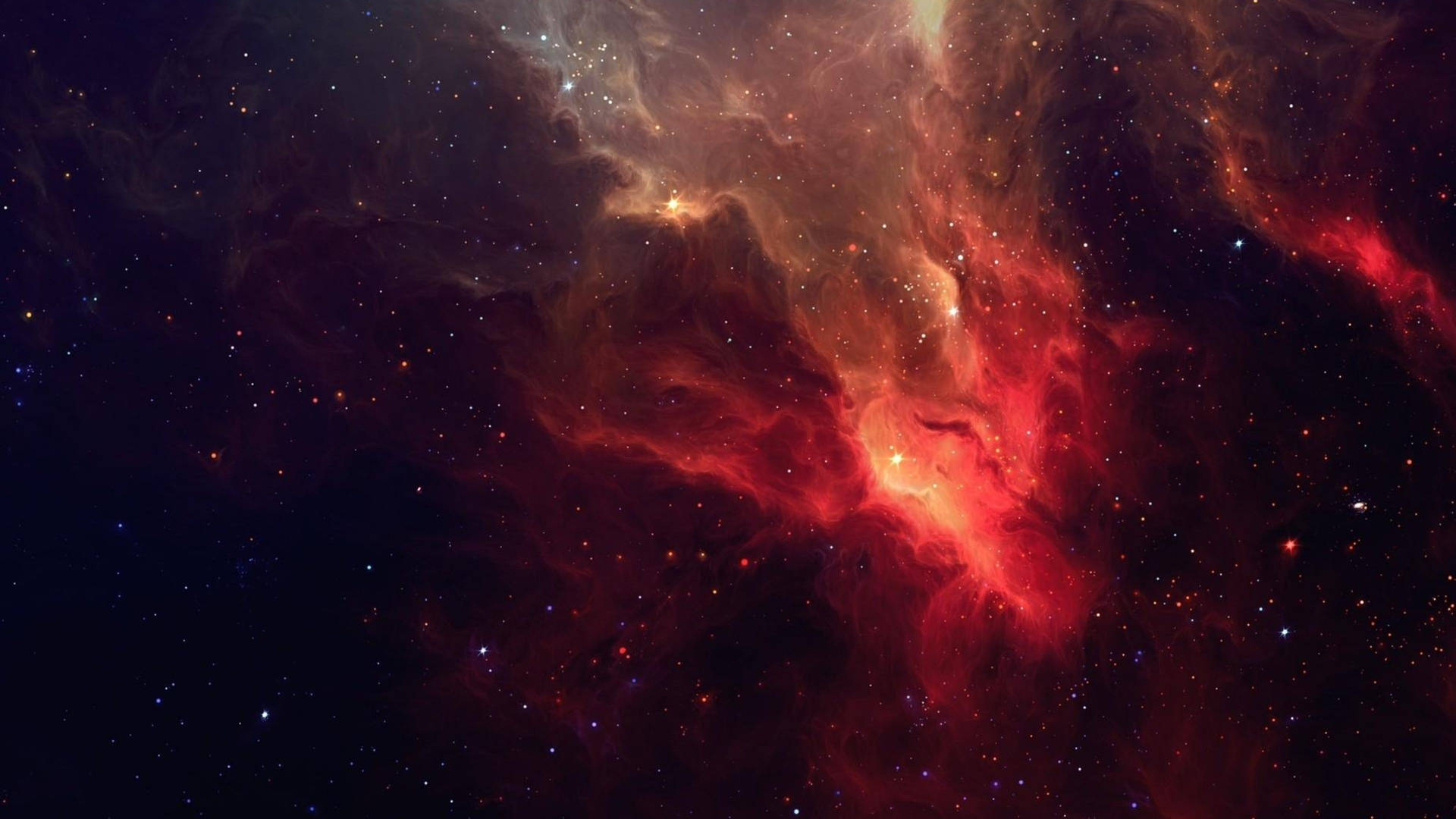 4k Ultra Hd Galaxy Red Clouds Background