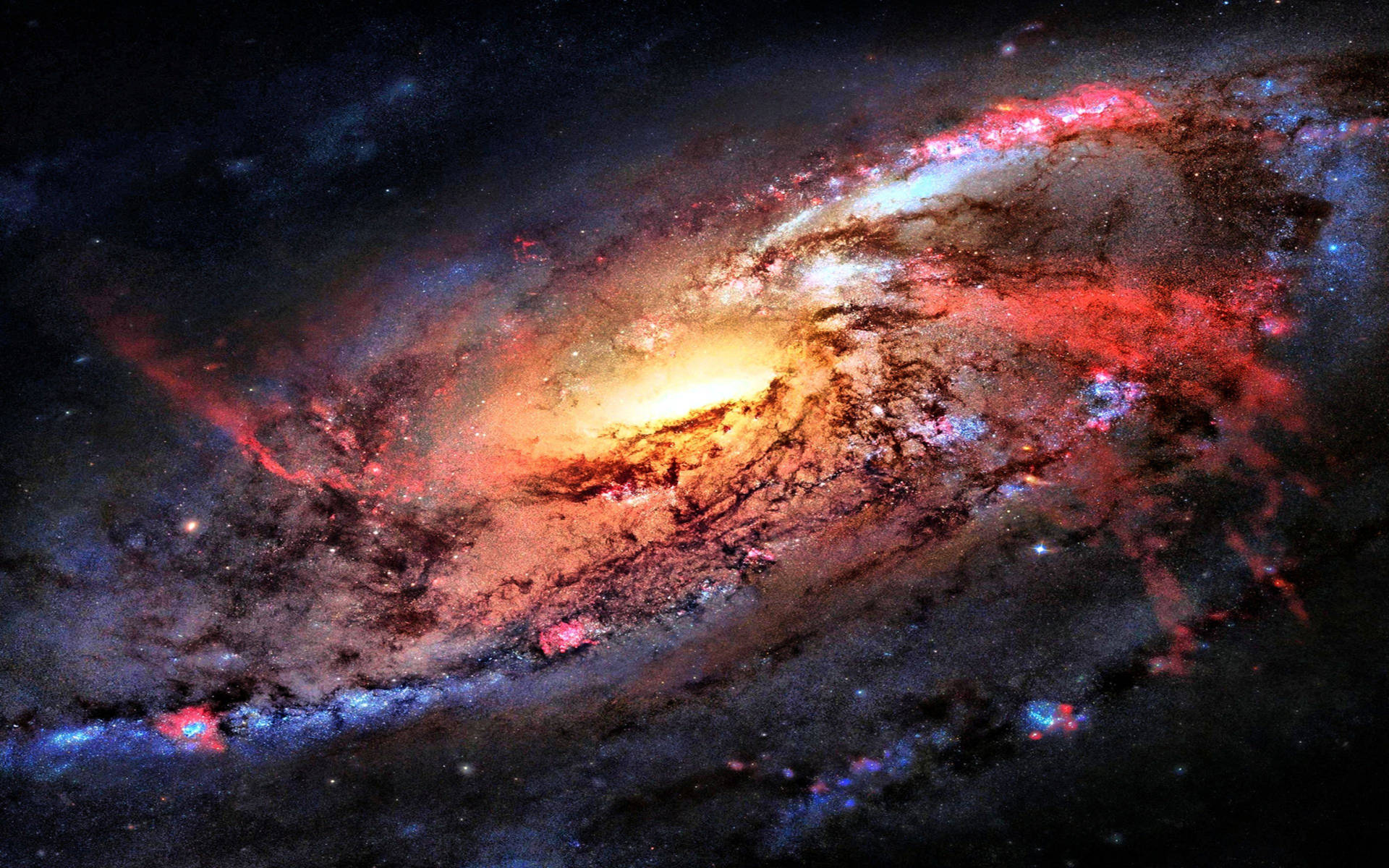 4k Ultra Hd Galaxy Red Stars Background