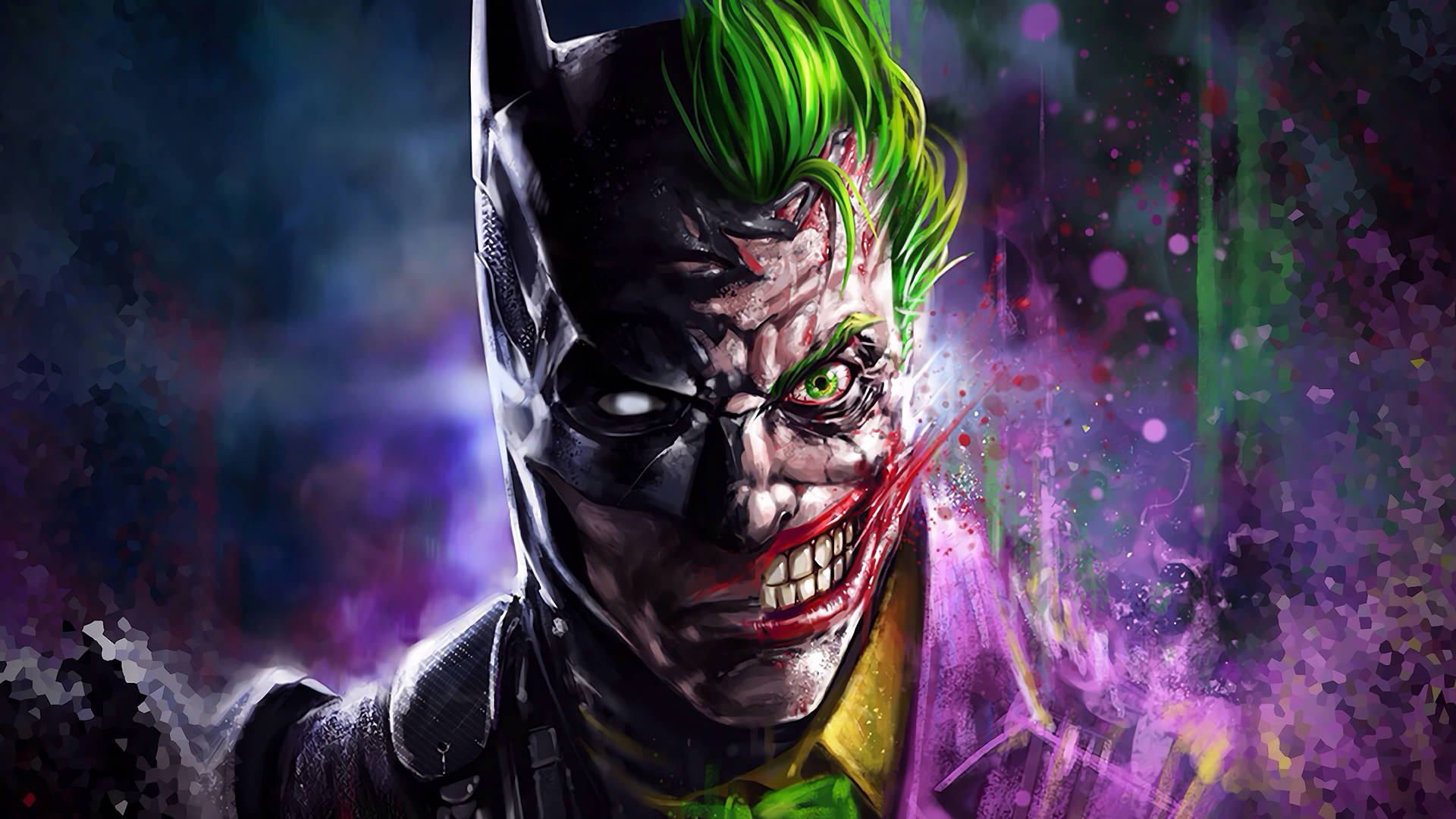 4k Ultra Hd Joker And Batman Combined Background