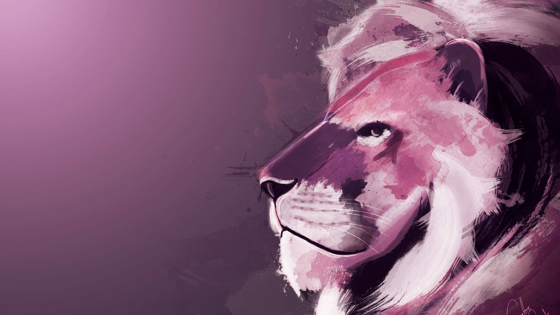 4k Ultra Hd Lions Pink Background
