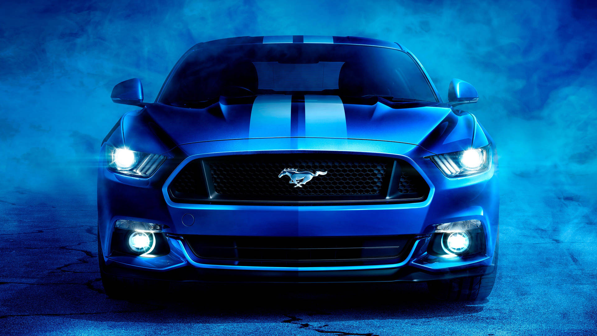 4k Ultra Hd Mustang Blue Car Background