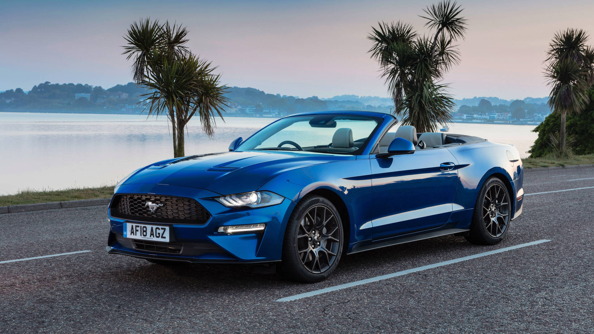 4k Ultra Hd Mustang On Coastal Road Background