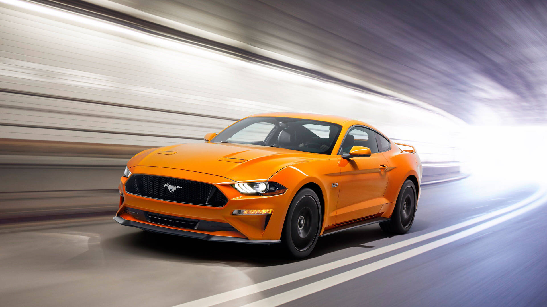 4k Ultra Hd Mustang Orange Car Background