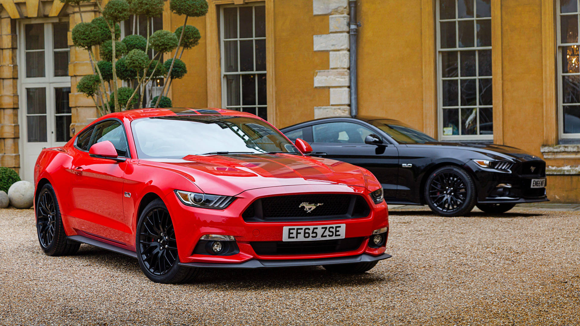 4k Ultra Hd Mustang Red And Black Background