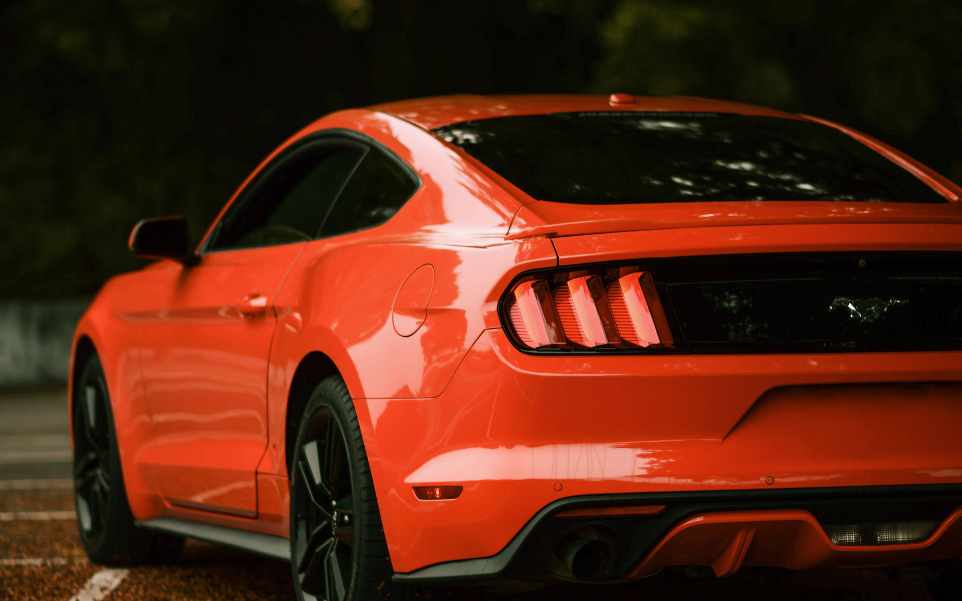 4k Ultra Hd Mustang Red Orange Background