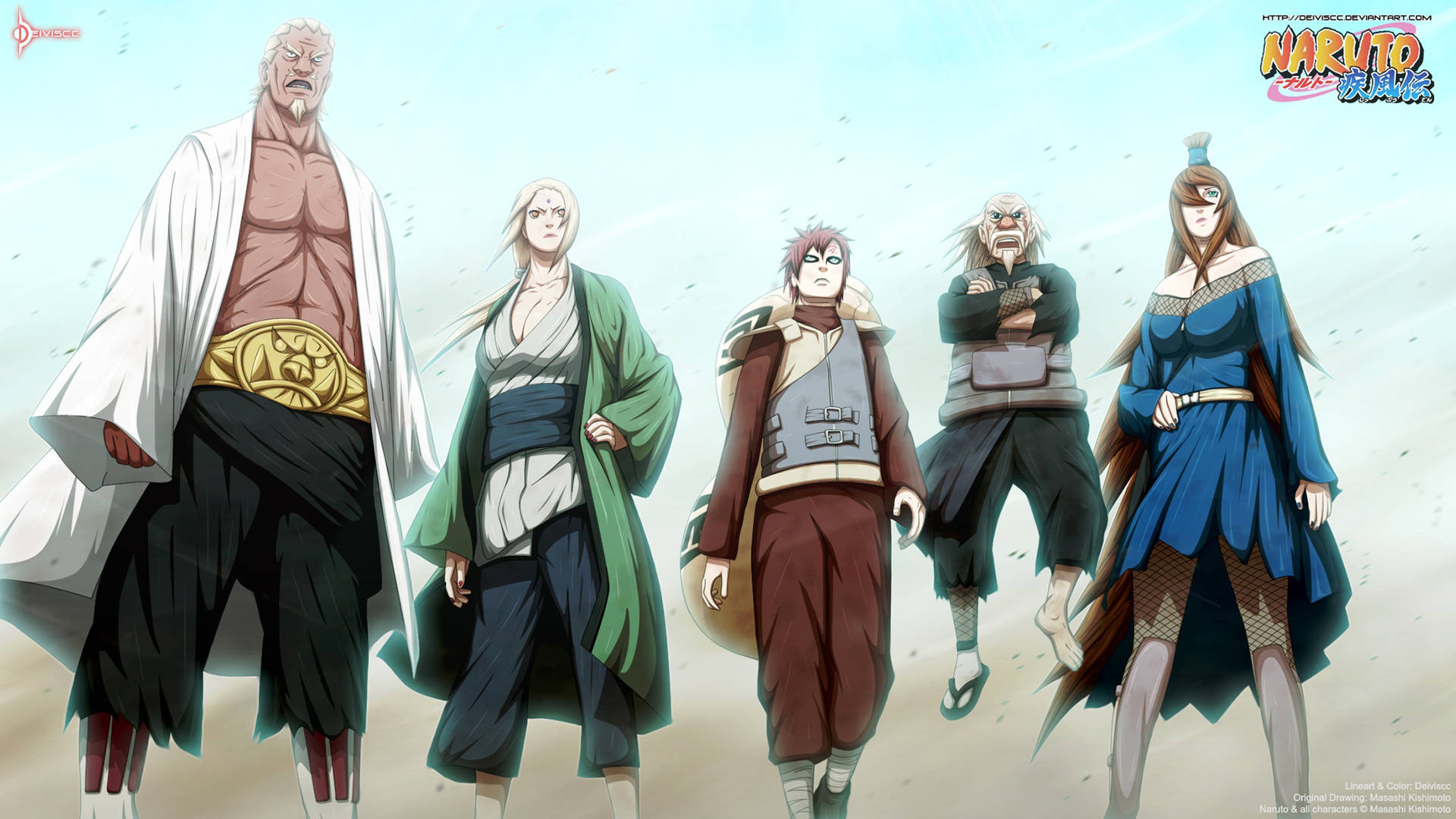 4k Ultra Hd Naruto The 5 Kages Background