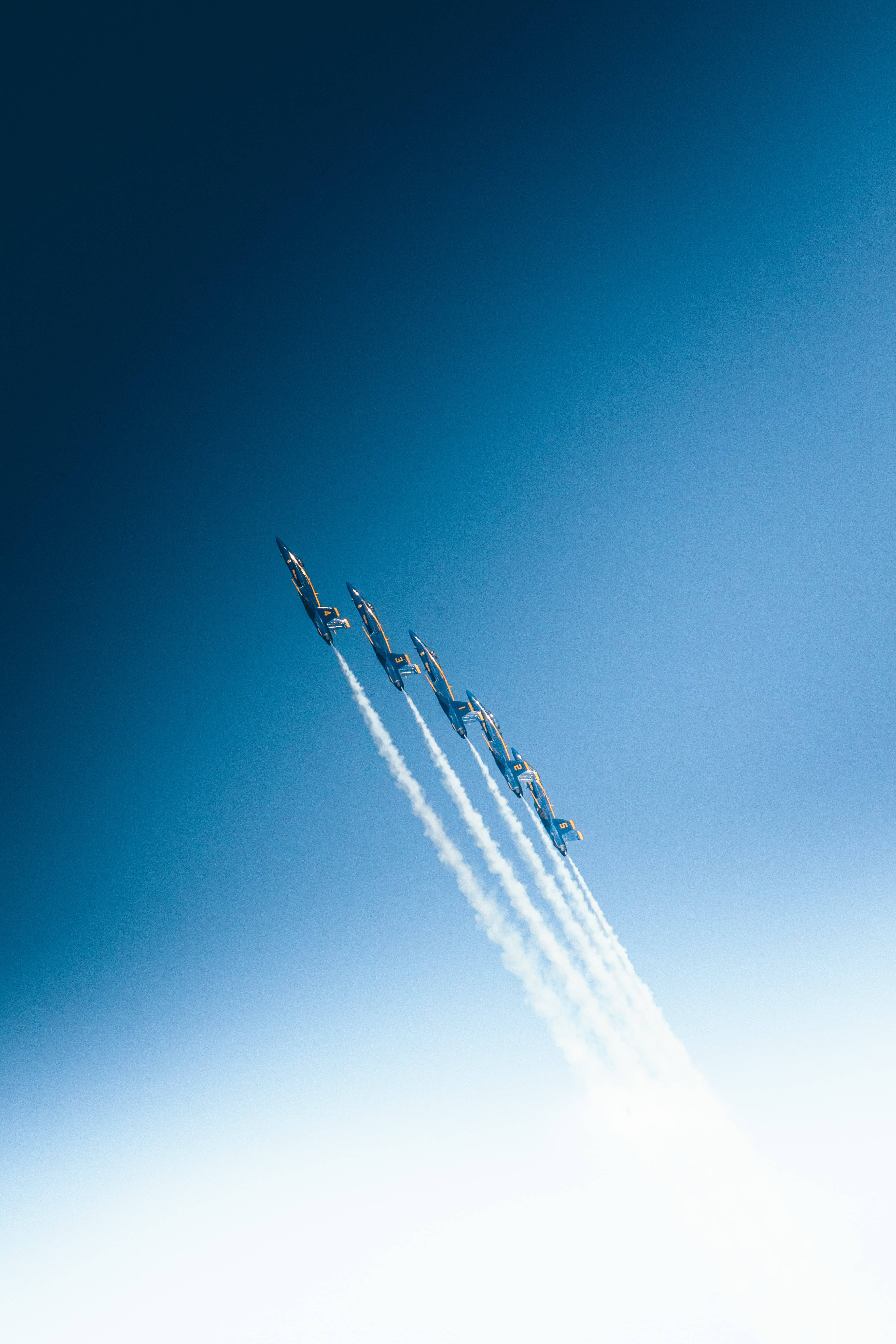 4k Ultra Hd Phone Jet Planes Blue Sky Background