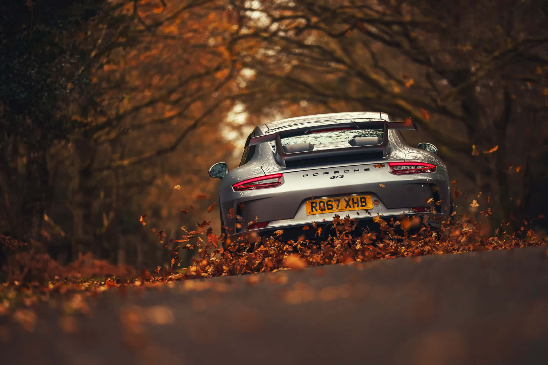 4k Ultra Hd Porsche Autumn Background