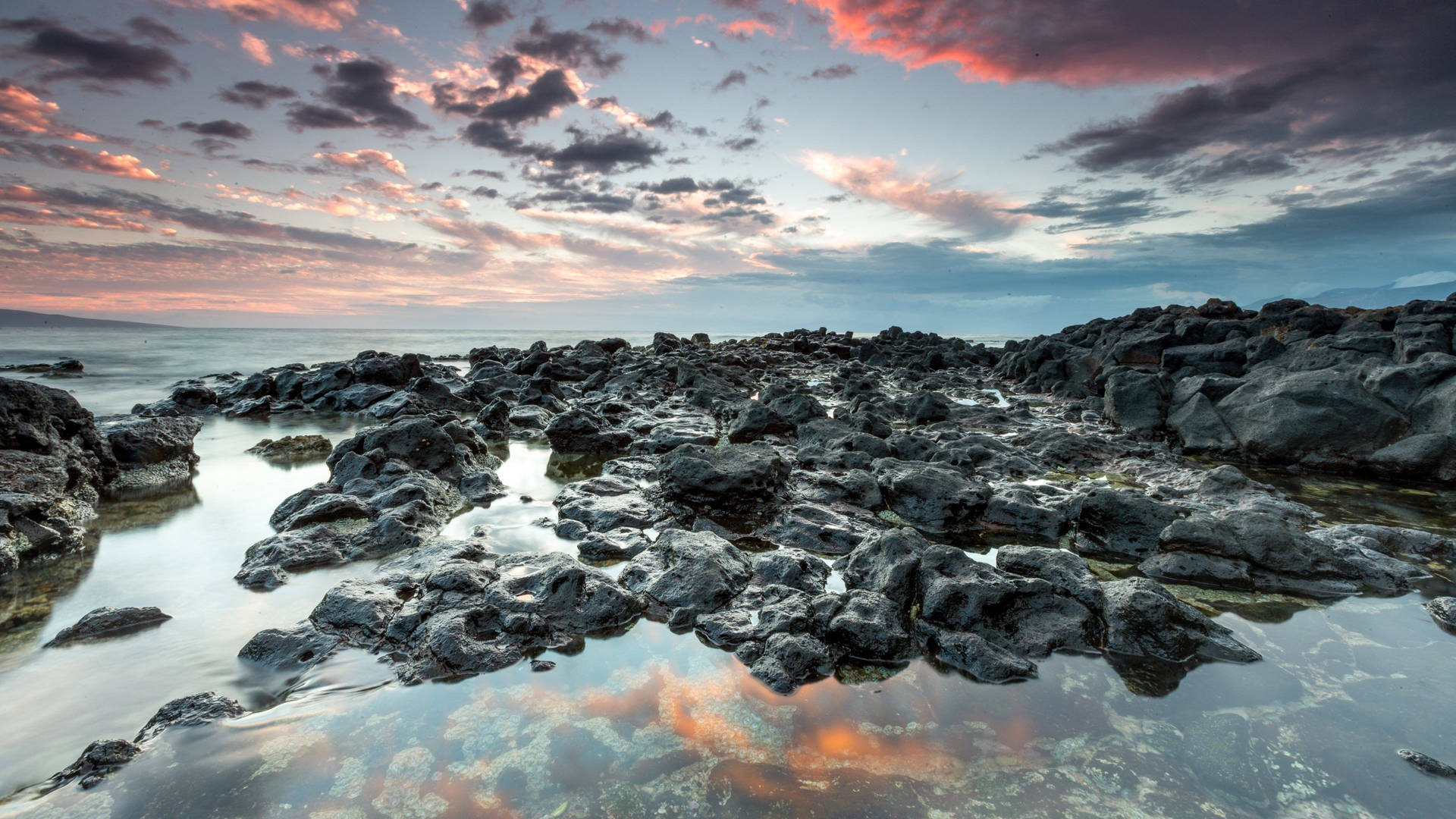 4k Ultra Hd Rocky Seashores Background