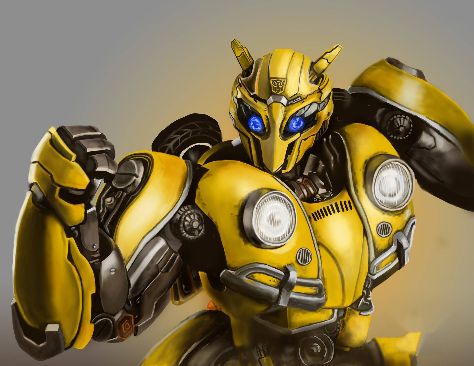 4k Ultra Hd Transformers Bumblebee Clenched Fist Background