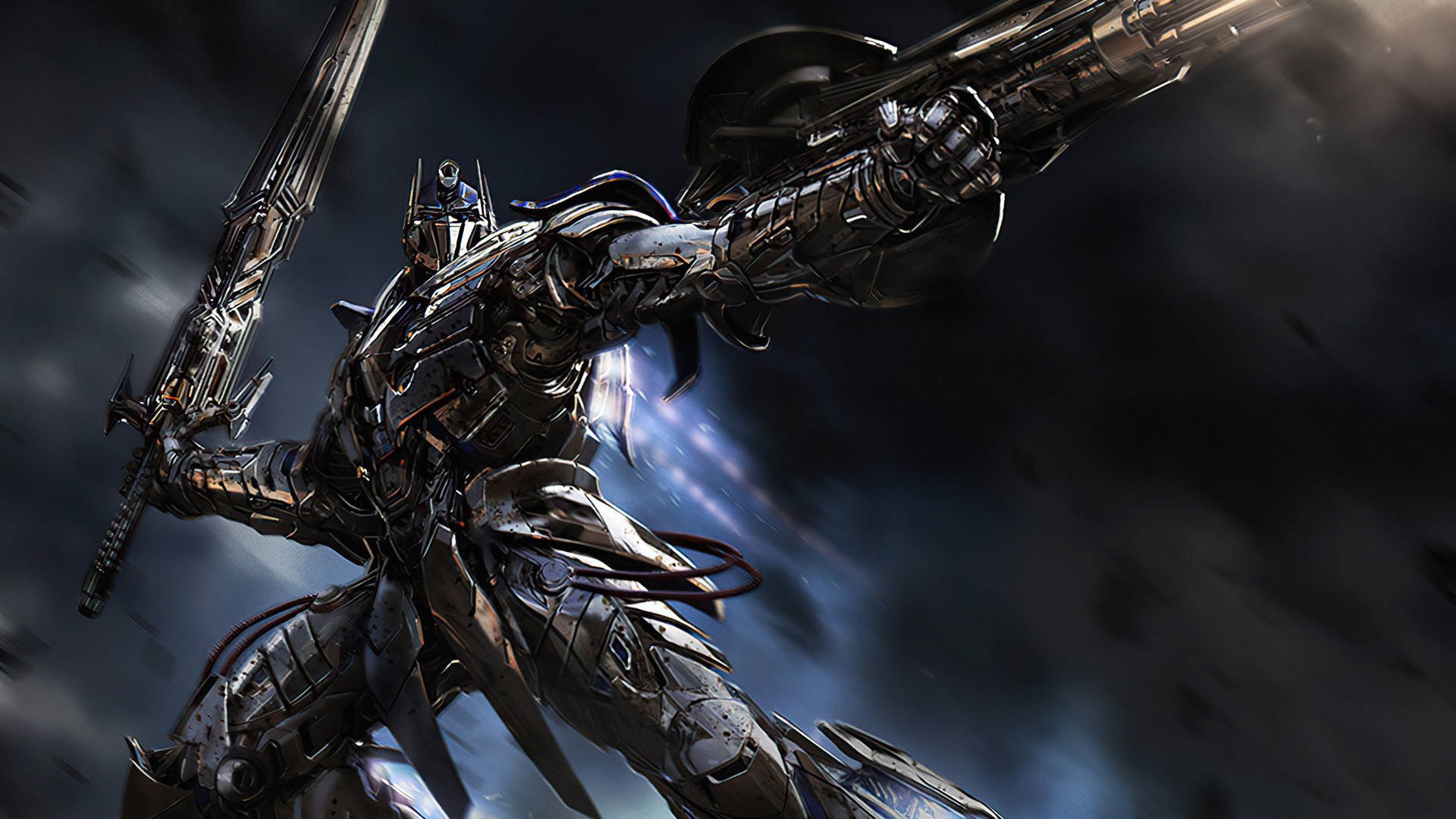 4k Ultra Hd Transformers Optimus Prime Sword Gun Background