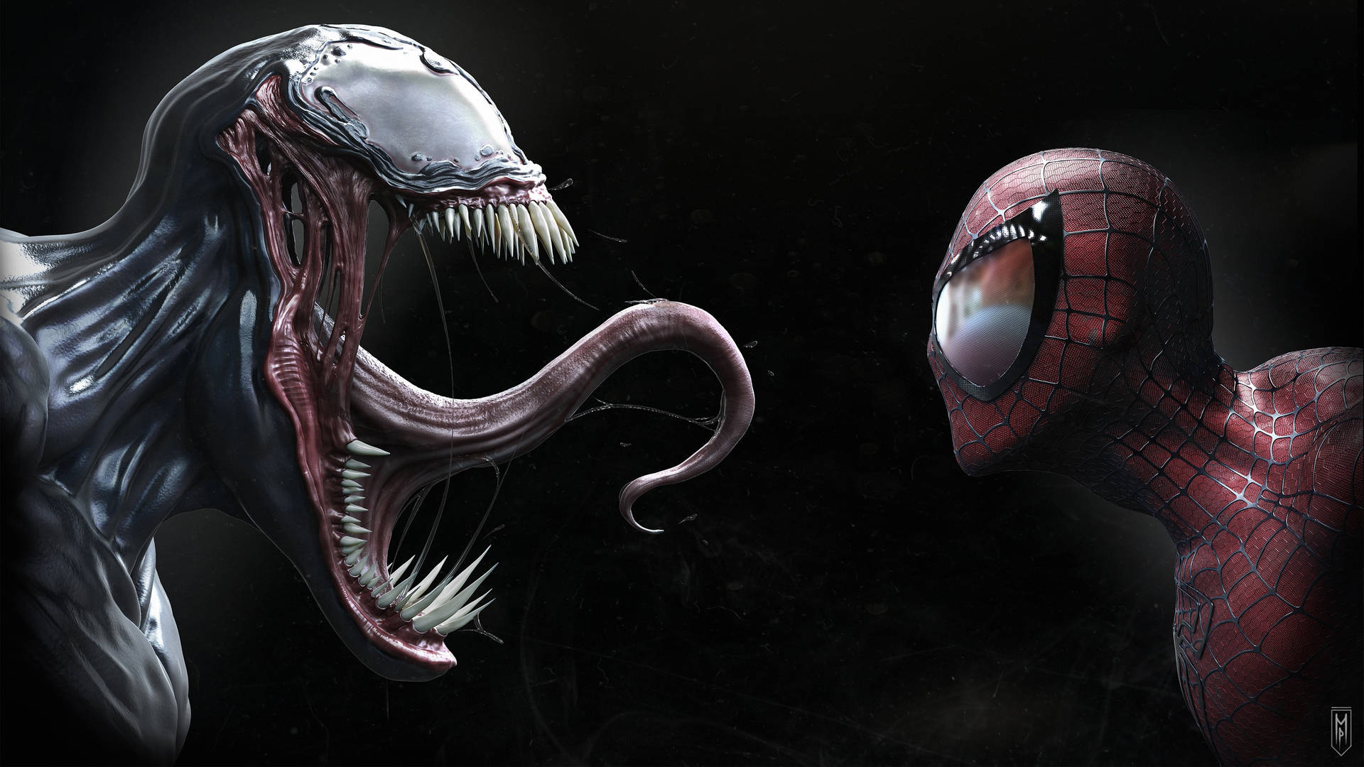4k Ultra Hd Venom Screaming At Spider-man