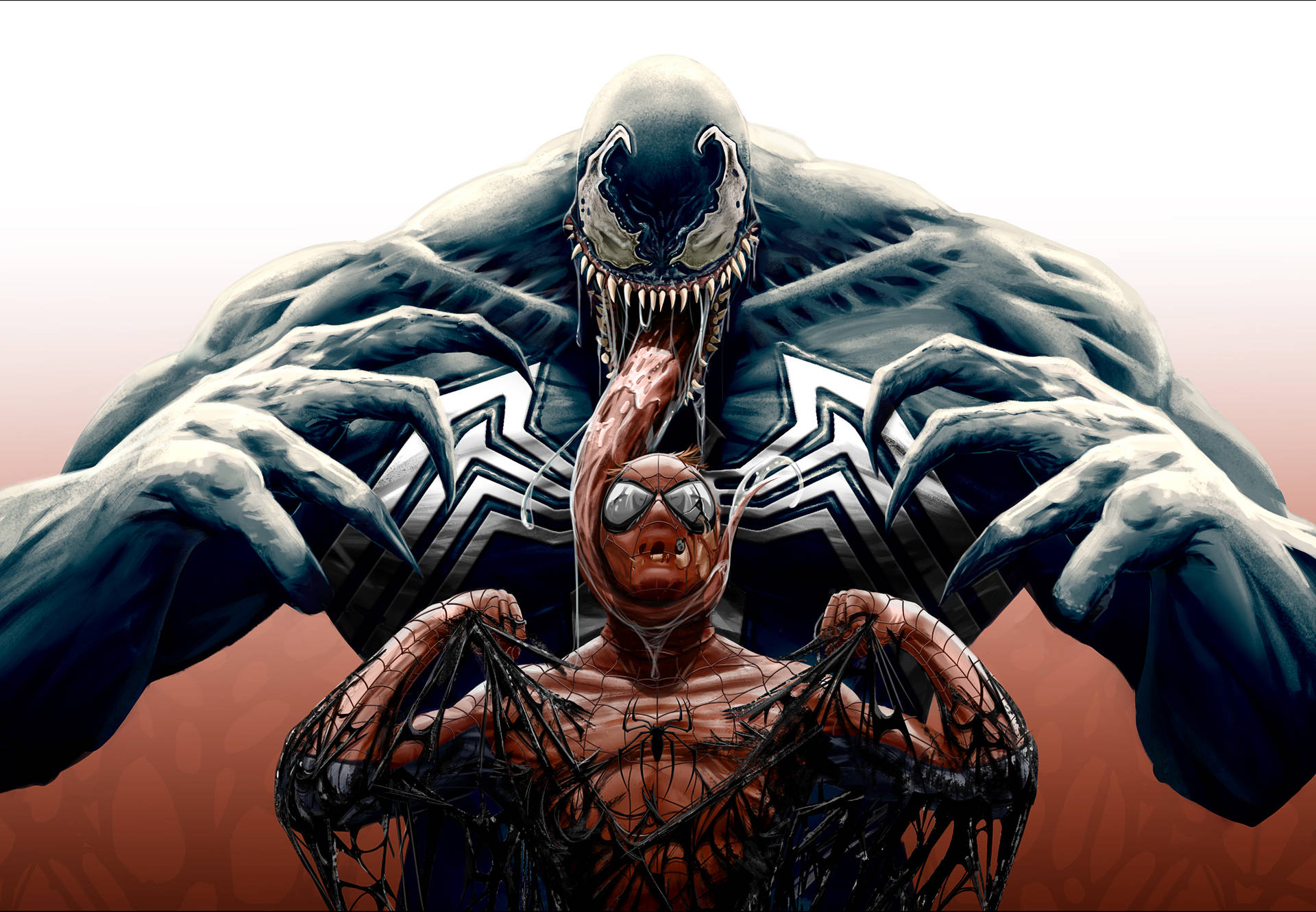4k Ultra Hd Venom Tongue On Spider-man