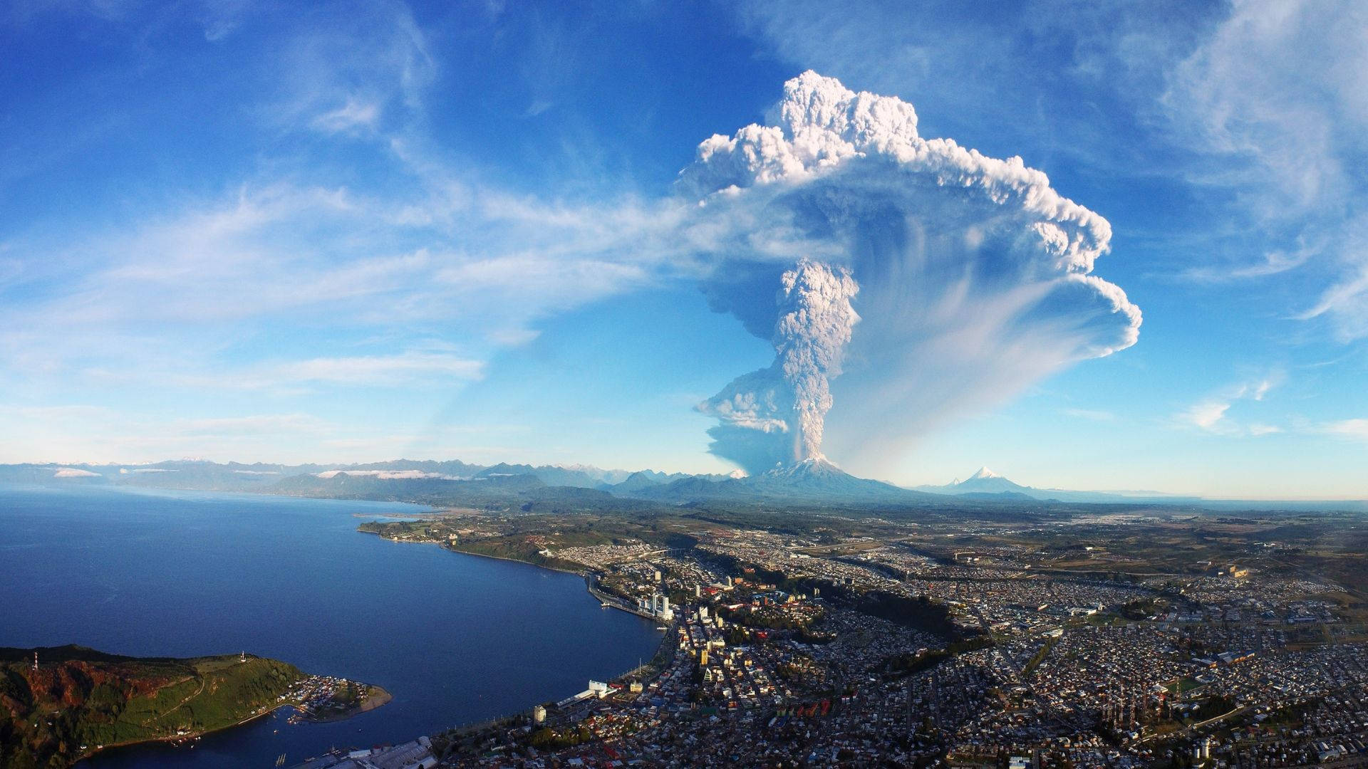 4k Ultra Hd Windows Erupting Volcano Background