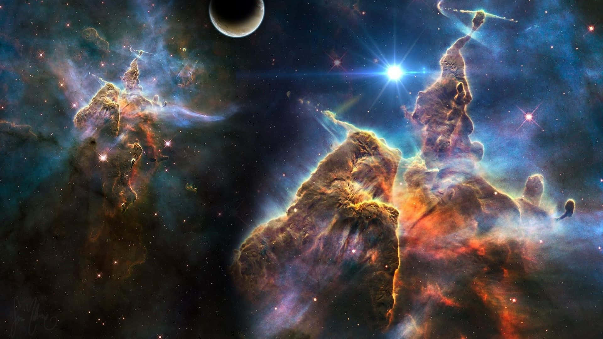 4k Universe Pillars Of Creation Background