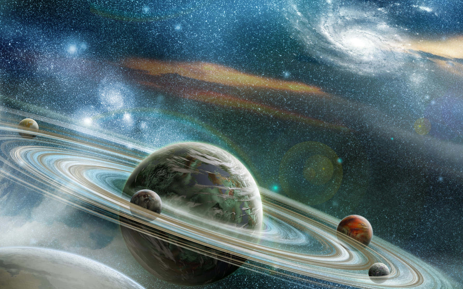 4k Universe Planet Saturn