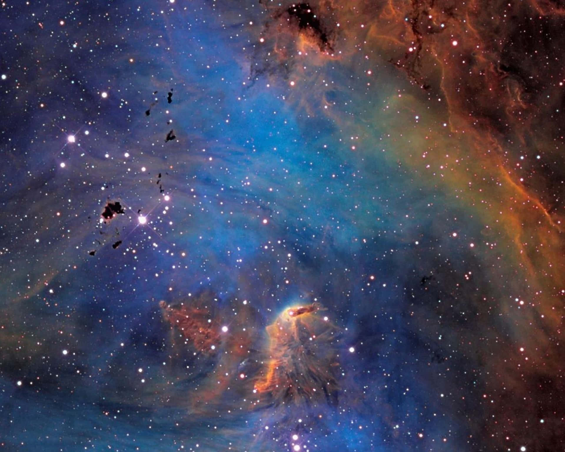 4k Universe Running Chicken Nebula Background
