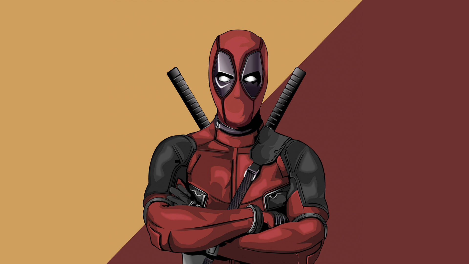 4k Vector Deadpool Cross Arms Background