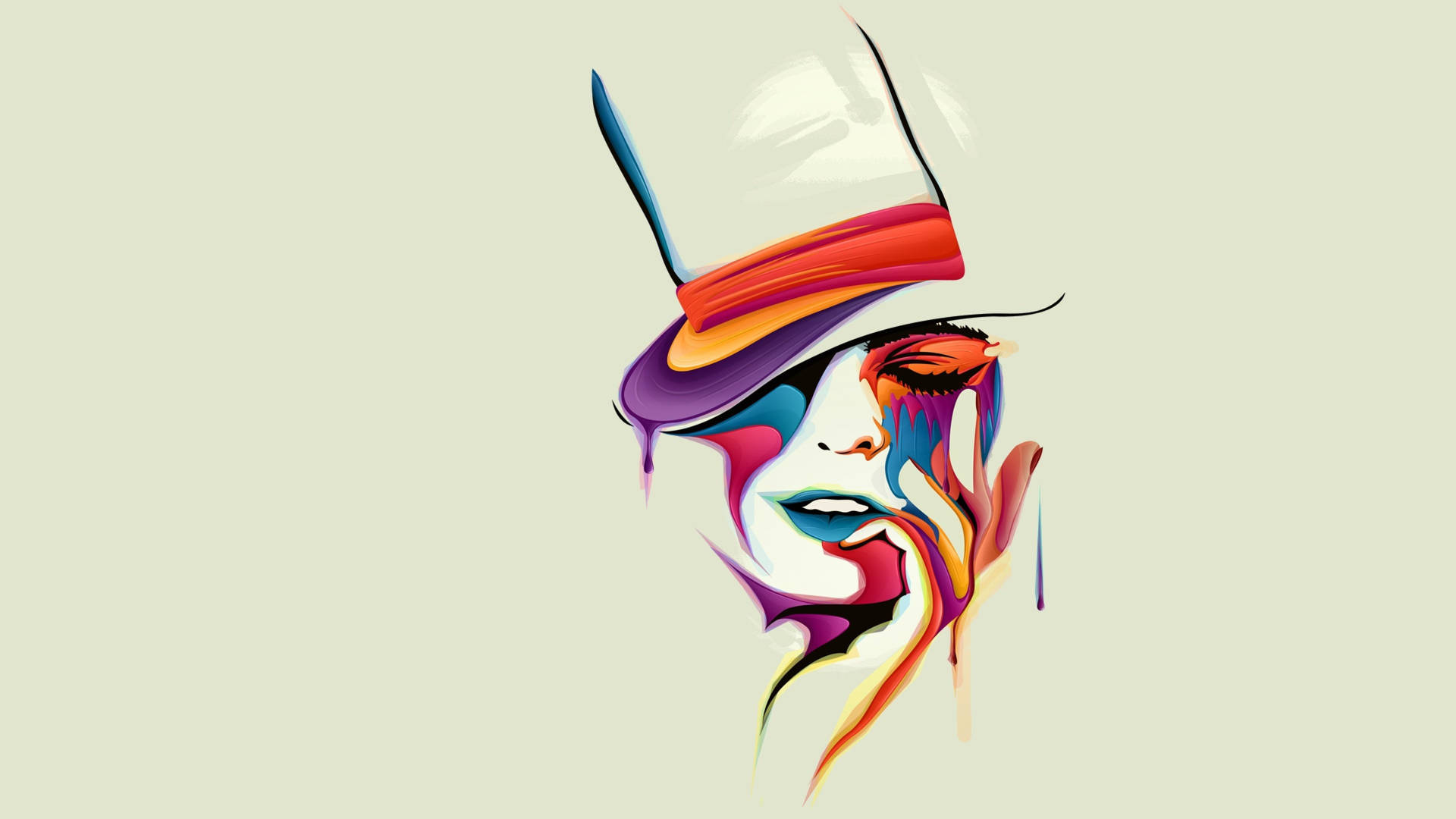 4k Vector Paint Woman Face