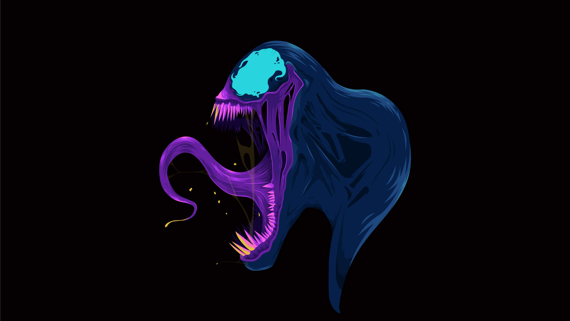 4k Vector Venom's Head Background