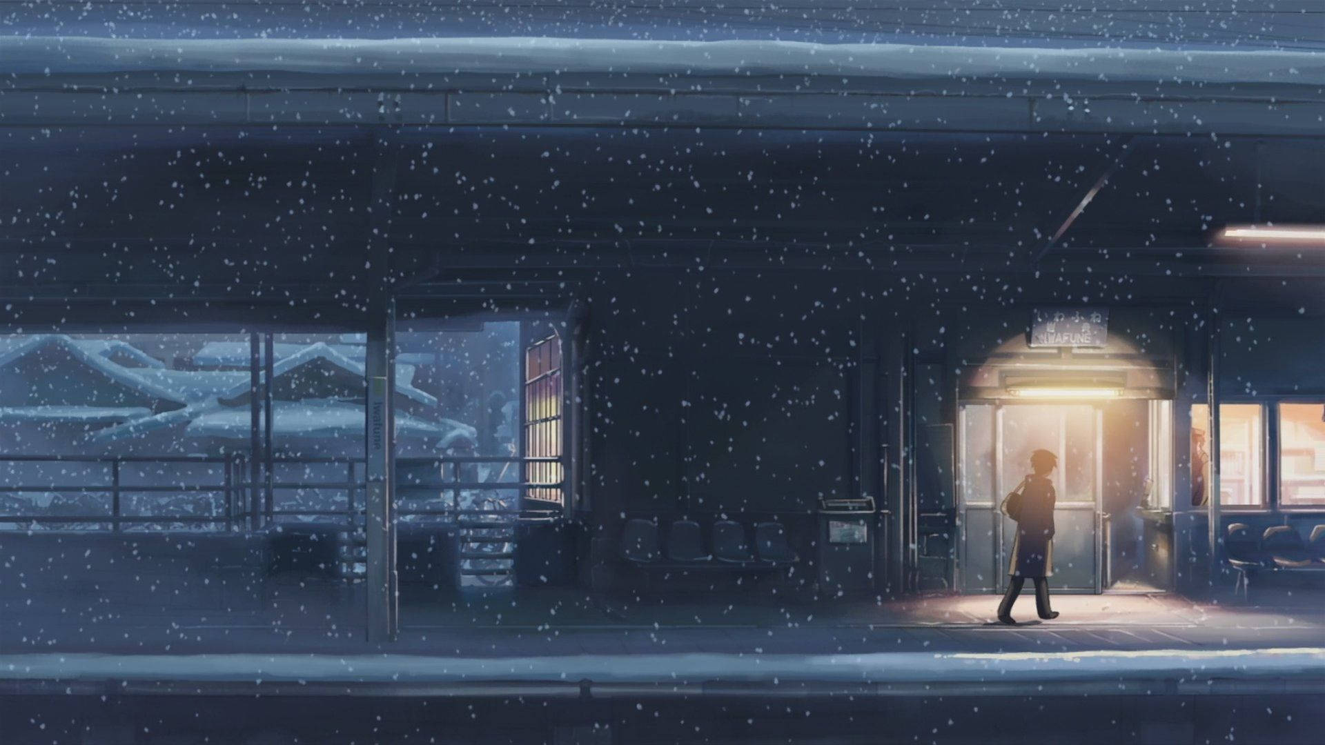 5 Centimeters Per Second Retro Anime Aesthetic Background