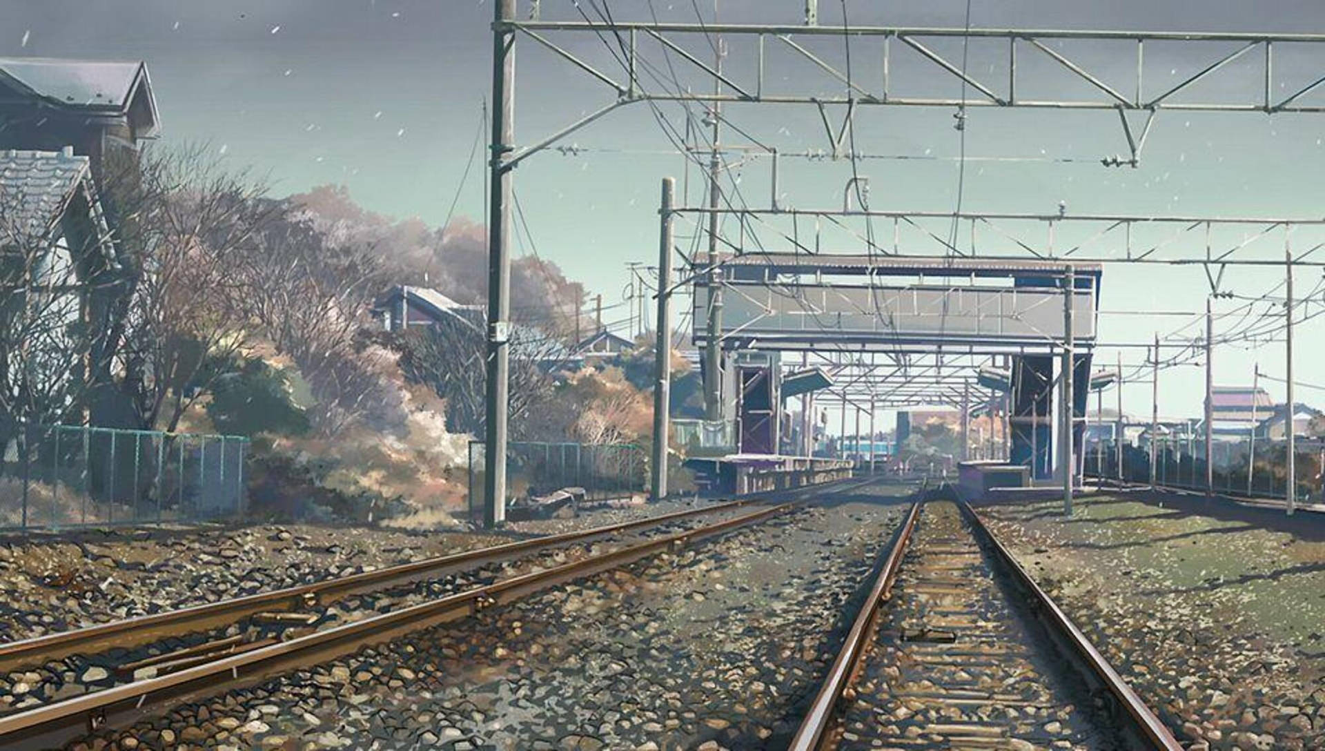 5 Centimeters Per Second Train Track Background