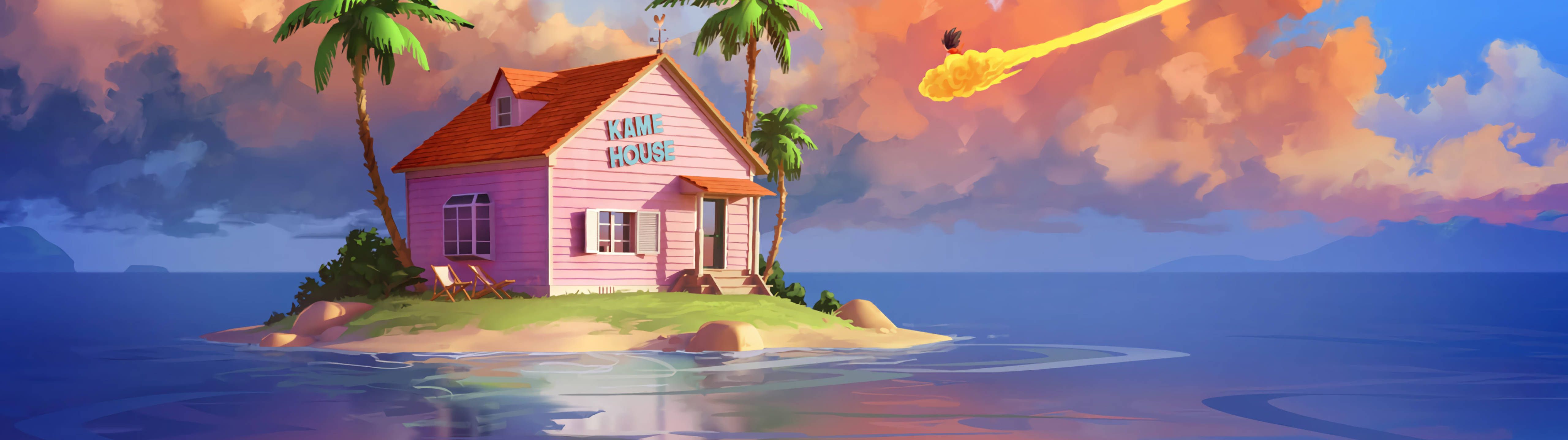 5120x1440 Game Kame House Dragonball Z Background
