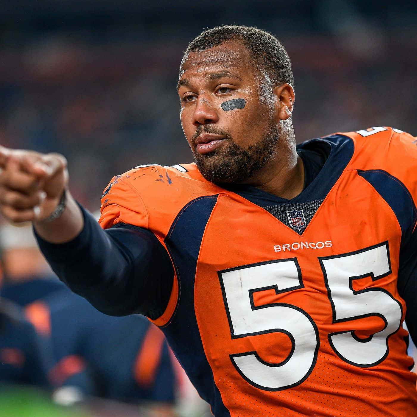 #55 Bradley Chubb Denver Bronco Background