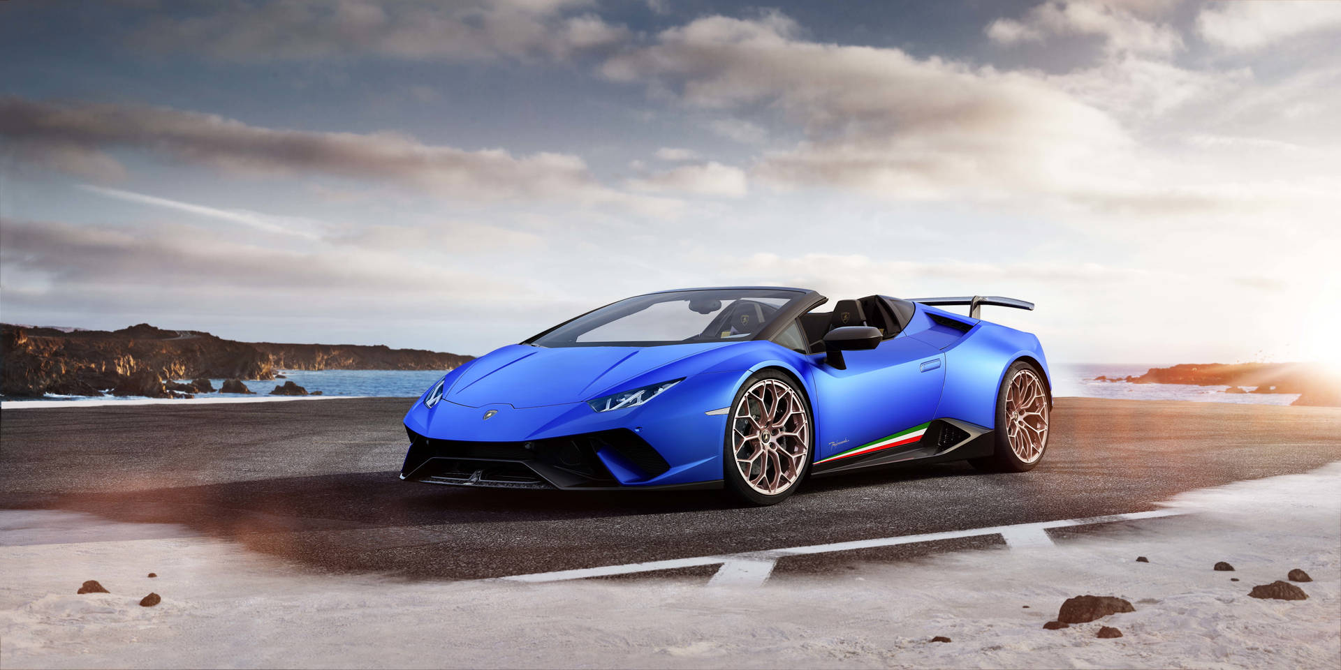 5k Hd Blue Lamborghini Huracan Background