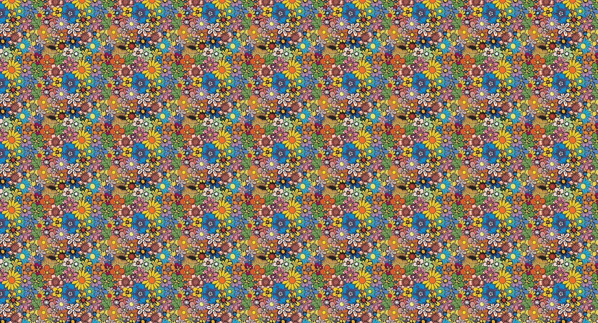 60s Aesthetic Floral Collage