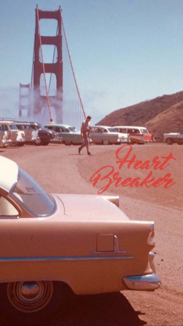 60s Aesthetic Golden Gate Bridge Background
