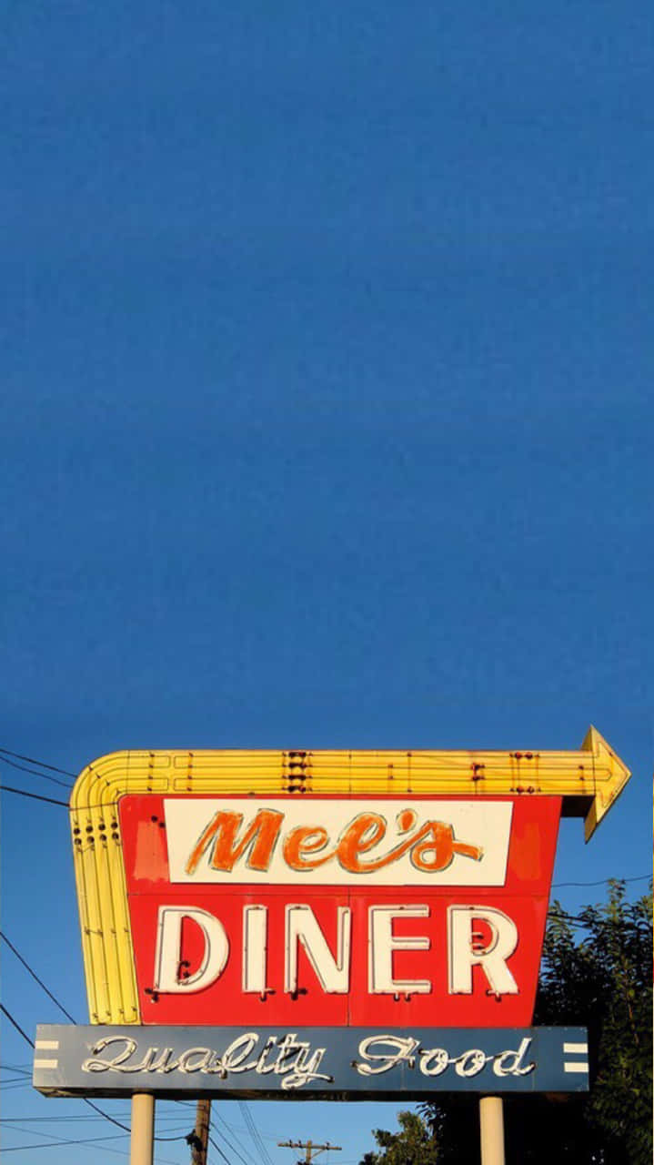 60s Aesthetic Mel's Diner Background