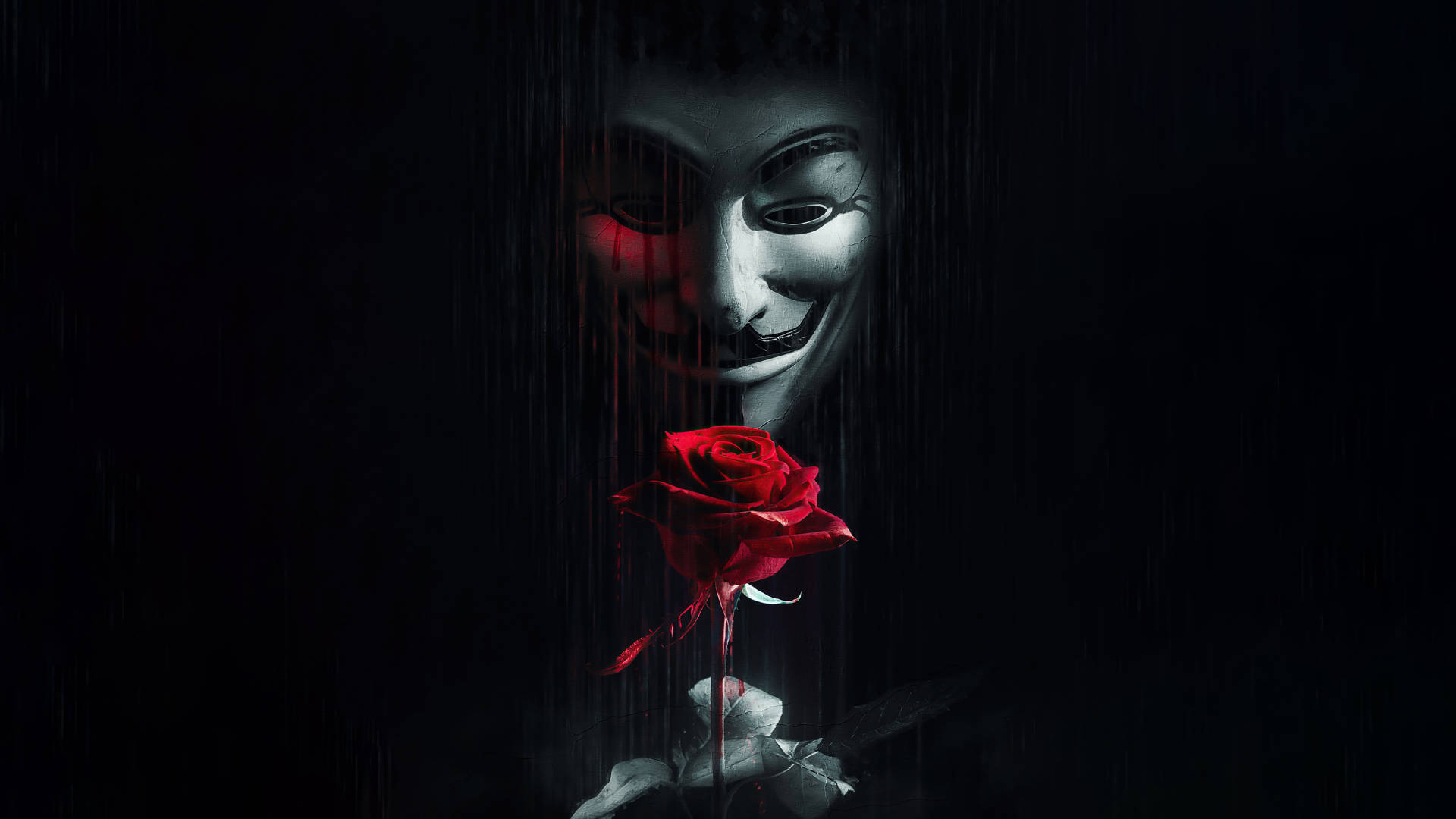 64k Ultra Hd Hacker Group Anonymous Mask Background