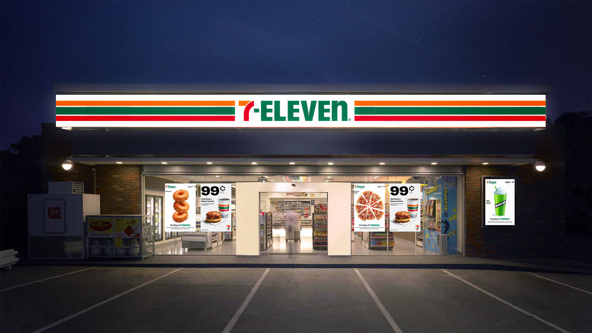 7 Eleven Franchise Store Background