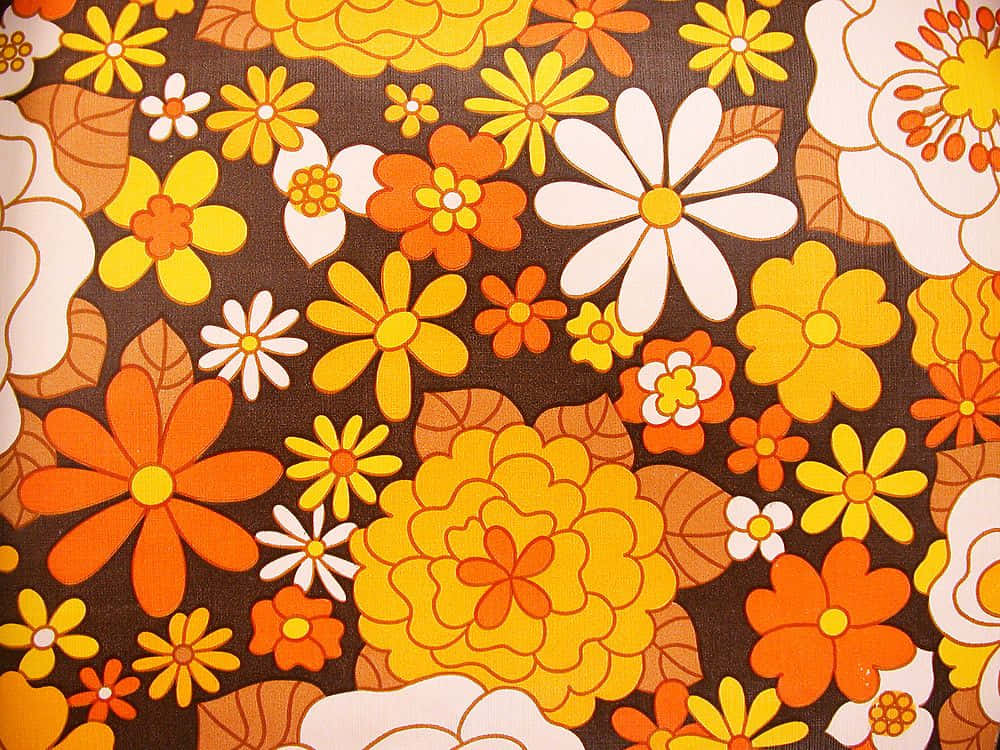 70s Floral, Retro Inspired Fashion Background