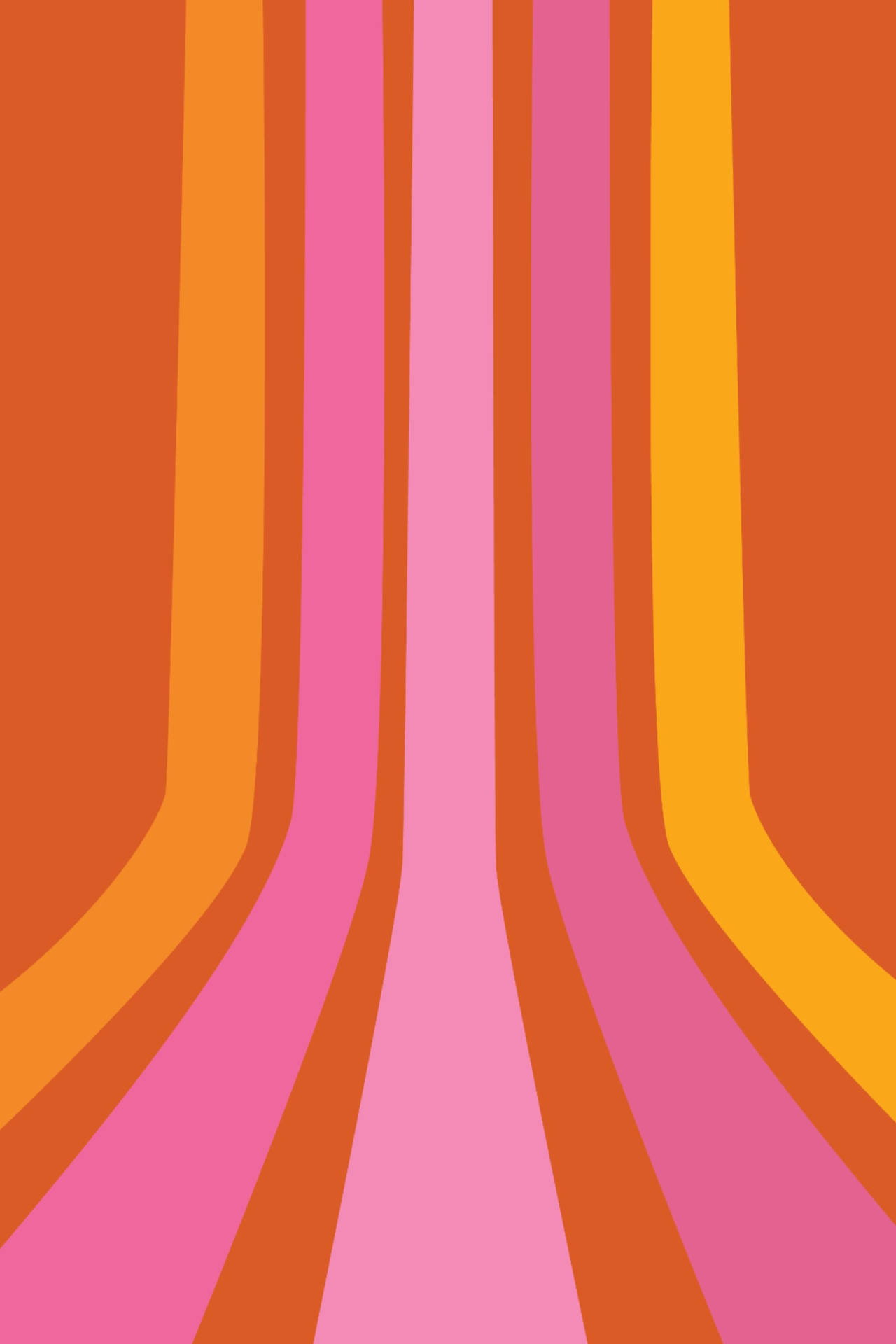 70s Pink And Orange Lines Background