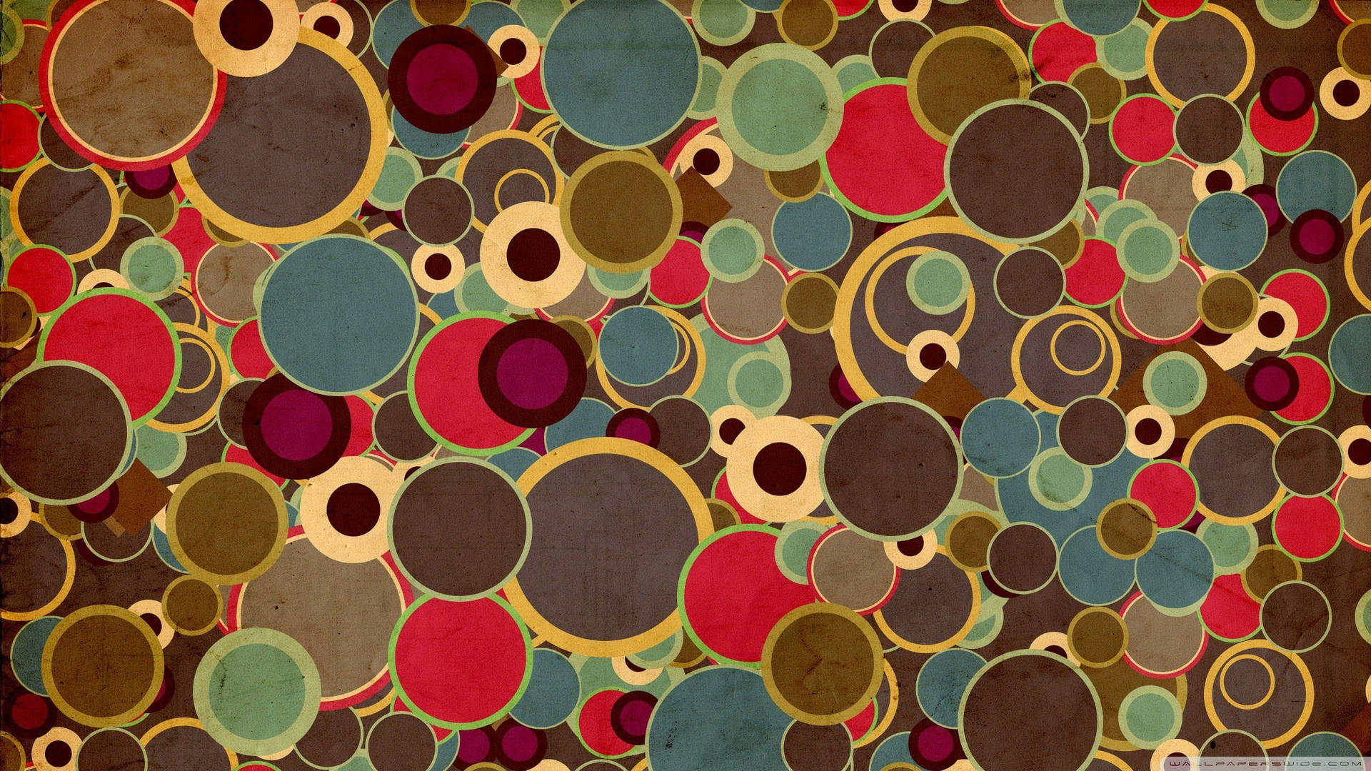 70s Psychedelic Circle Pattern Background
