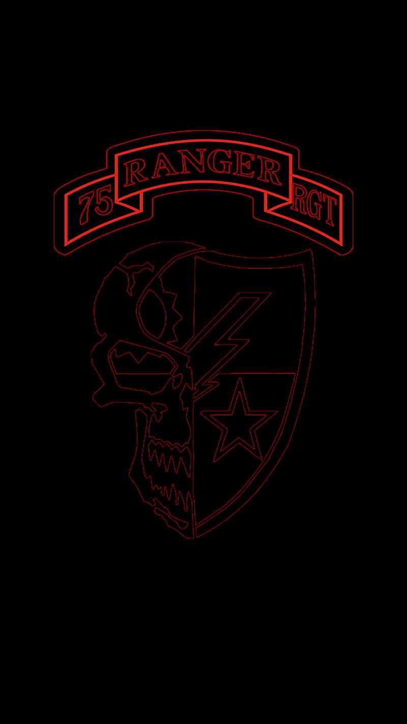 75th Ranger Regiment Crest Redon Black