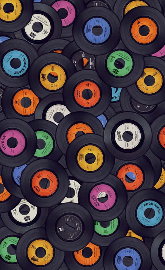 80s Compact Discs Iphone Background